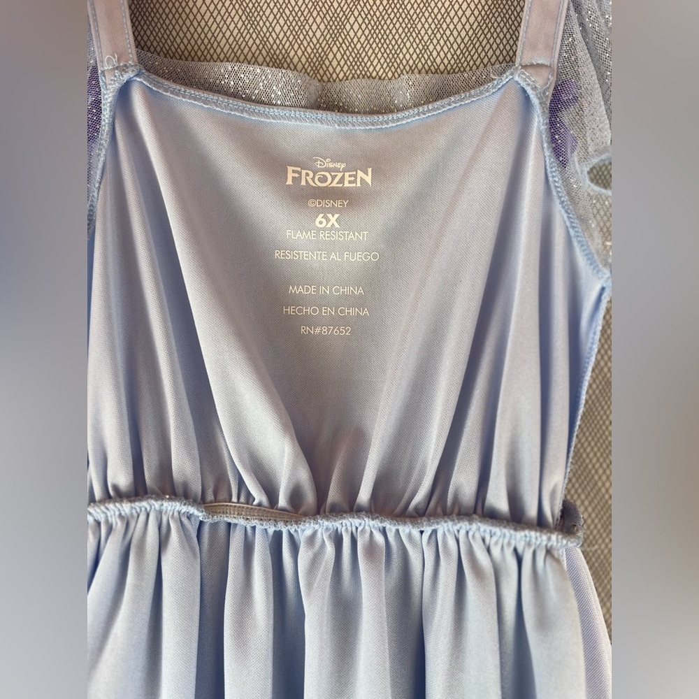 Disney Frozen - Frozen blue play dress up gown (Size 6x) - Picture 3 of 6